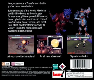 Transformers - Beast Wars Transmetals (US) box cover back